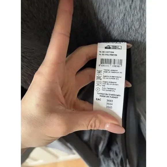 Gray Faux Fur Coat Women Luxury Soft Plush Jacket Elegant Outerwear - Picture 10 of 10